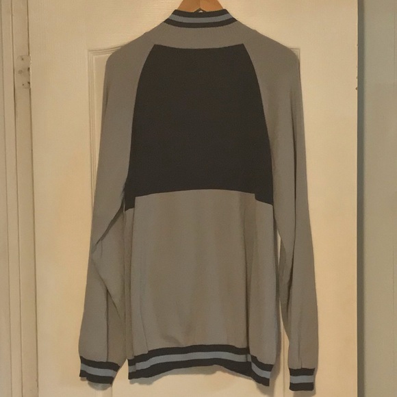 VINTAGE Fiction Design Clothing - FDCO 416 - Navy/Grey Full Zip Sweater - Picture 2 of 6